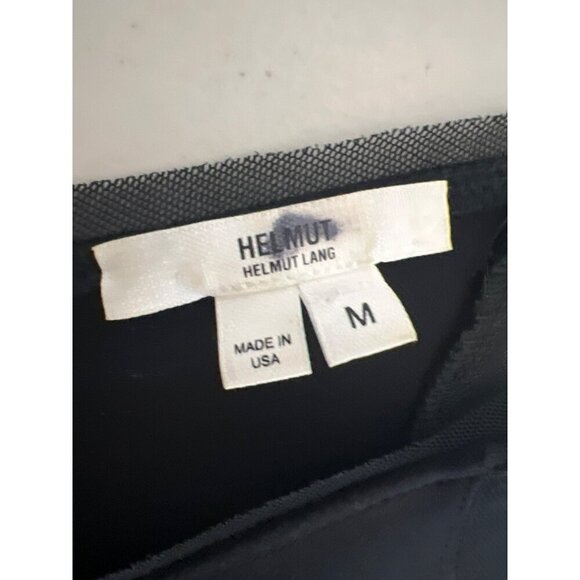 Helmut Lang Sz M Little Black Dress Tank Dress Bodycon Back Zipper Entry - Picture 8 of 8